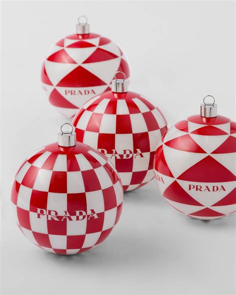 prada ornaments price|White/platinum Glass Christmas Ornament Set .